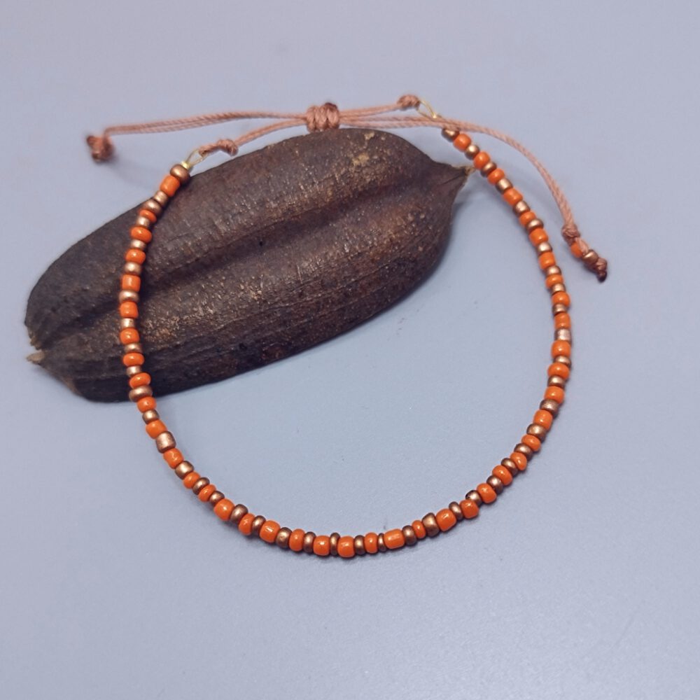 Armband orange-kupfer