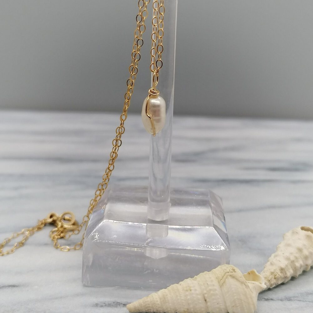 Kette Goldfilled mit Perlen Anhänger
