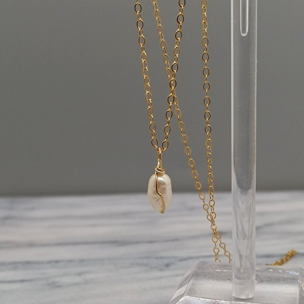 Kette Goldfilled mit Perlen Anhänger