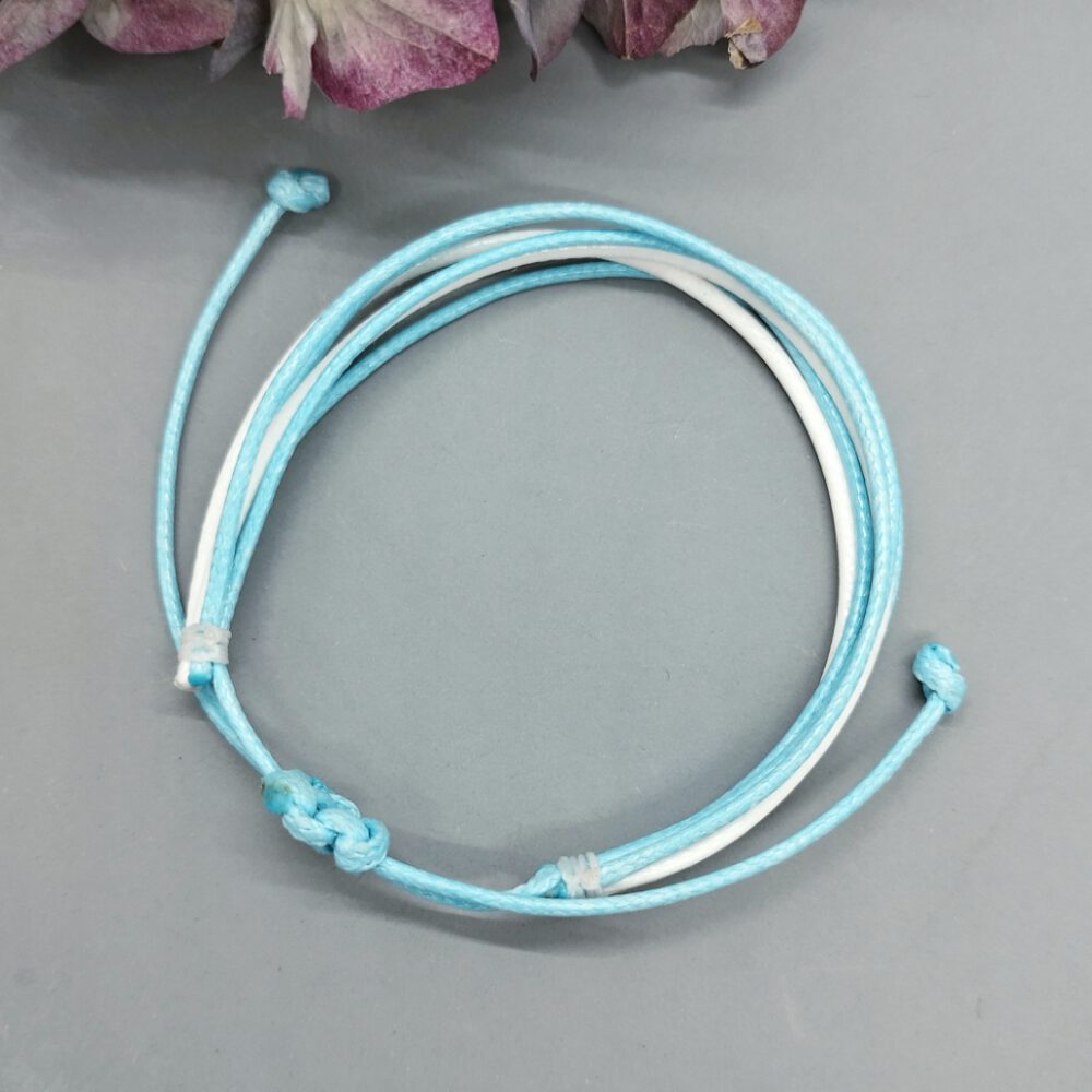 Surfer Armband türkis-weiß