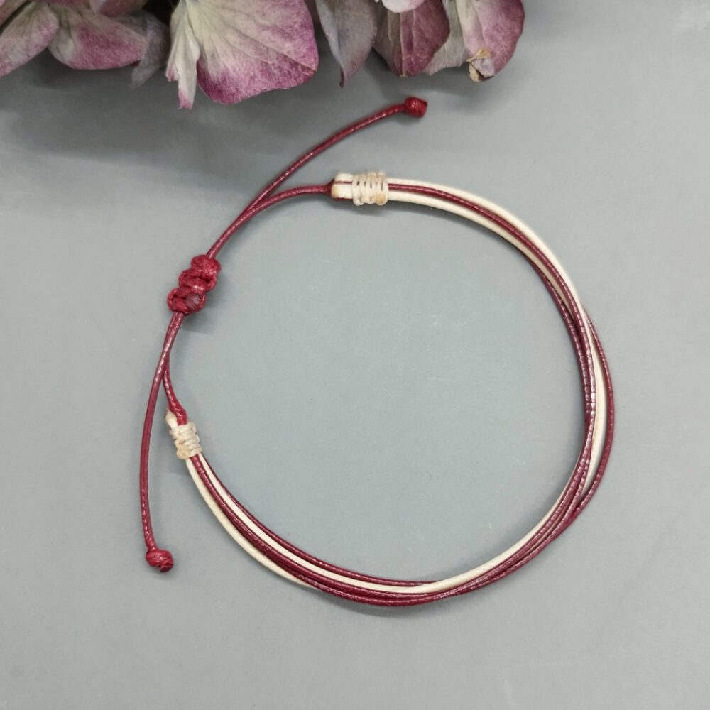 Surfer Armband rot-creme