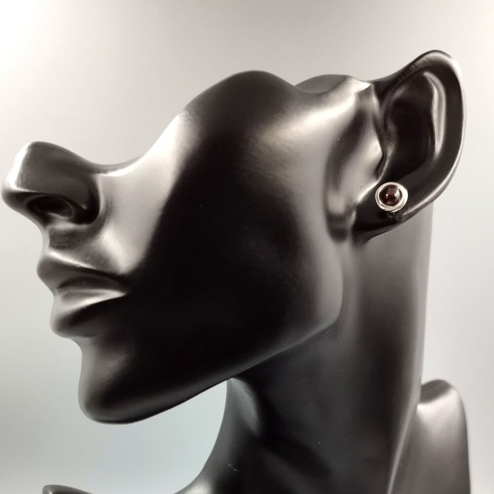 Silber Ohrstecker Granat
