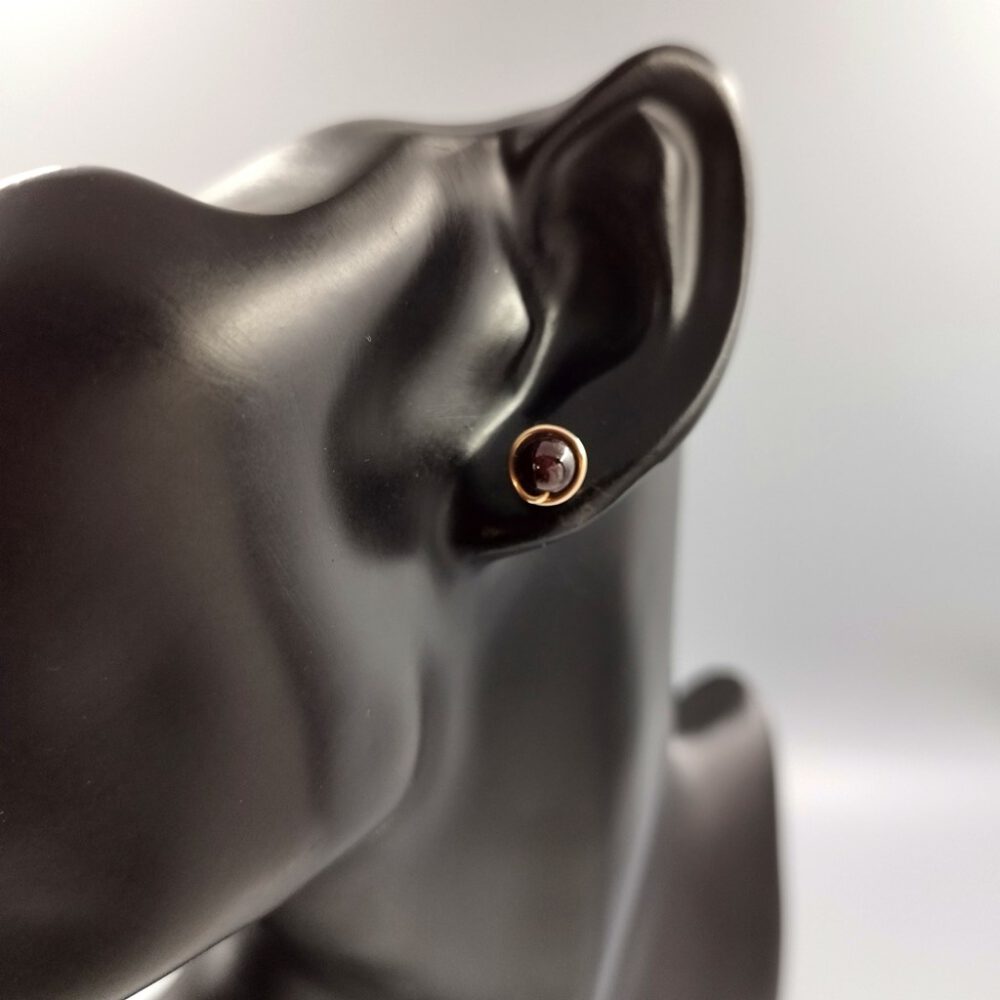 Ohrstecker Granat Goldfilled