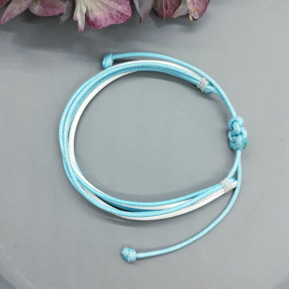 Surfer Armband türkis-weiß