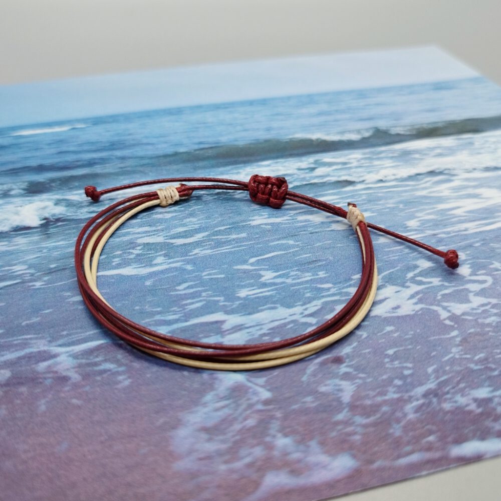 Surfer Armband rot-creme