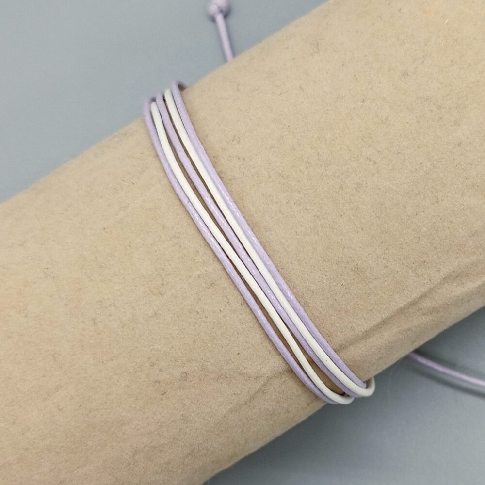 Surfer Armband flieder-weiß