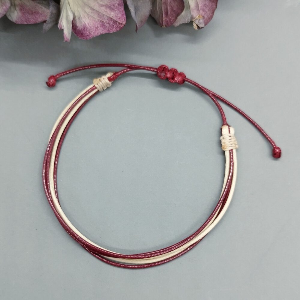 Surfer Armband rot-creme