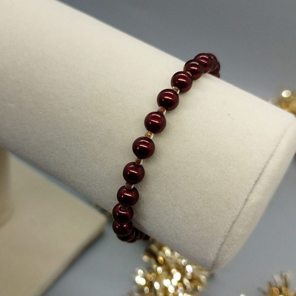 Glasperlenarmband „Golden Brown“