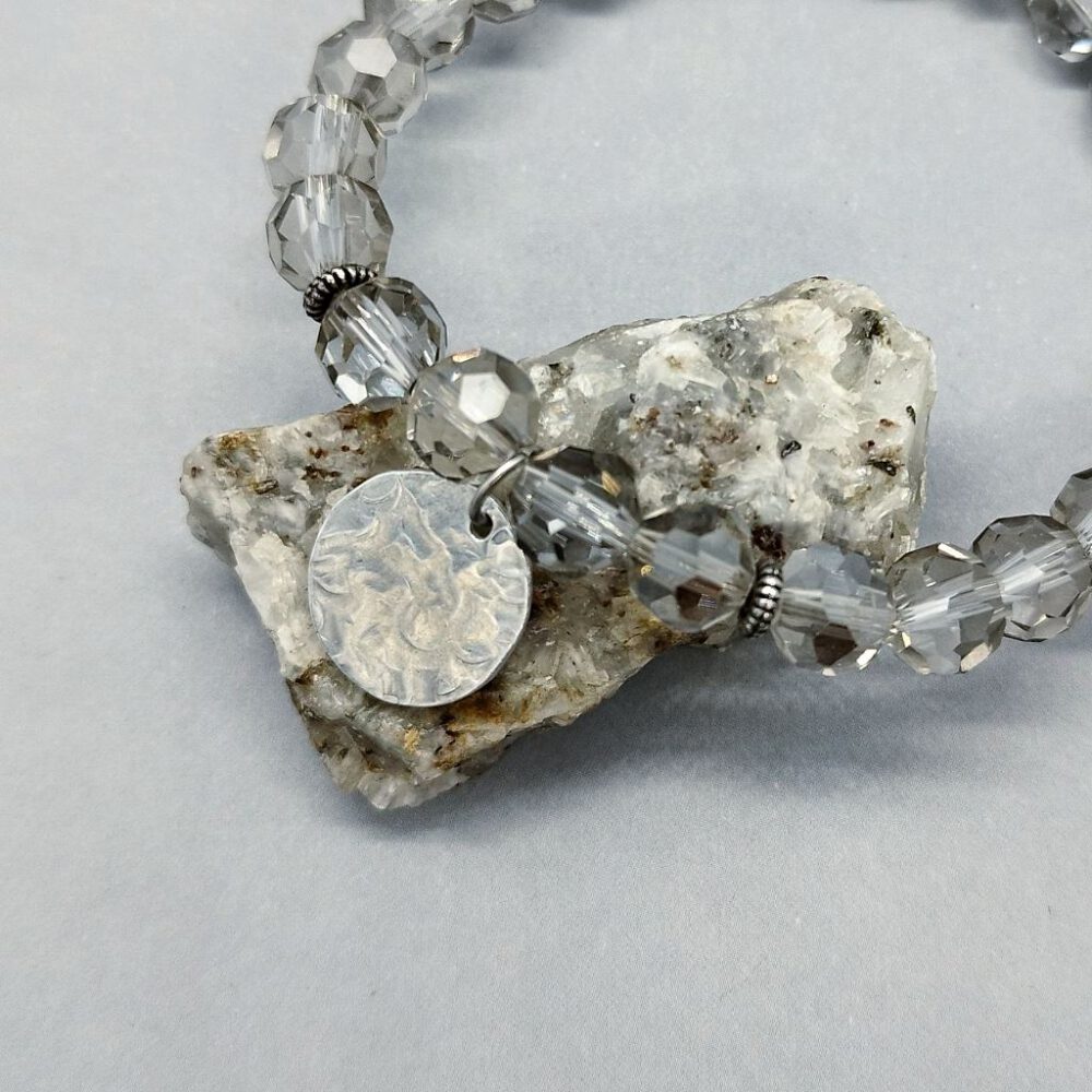 Kristallarmband silber mit Anhänger