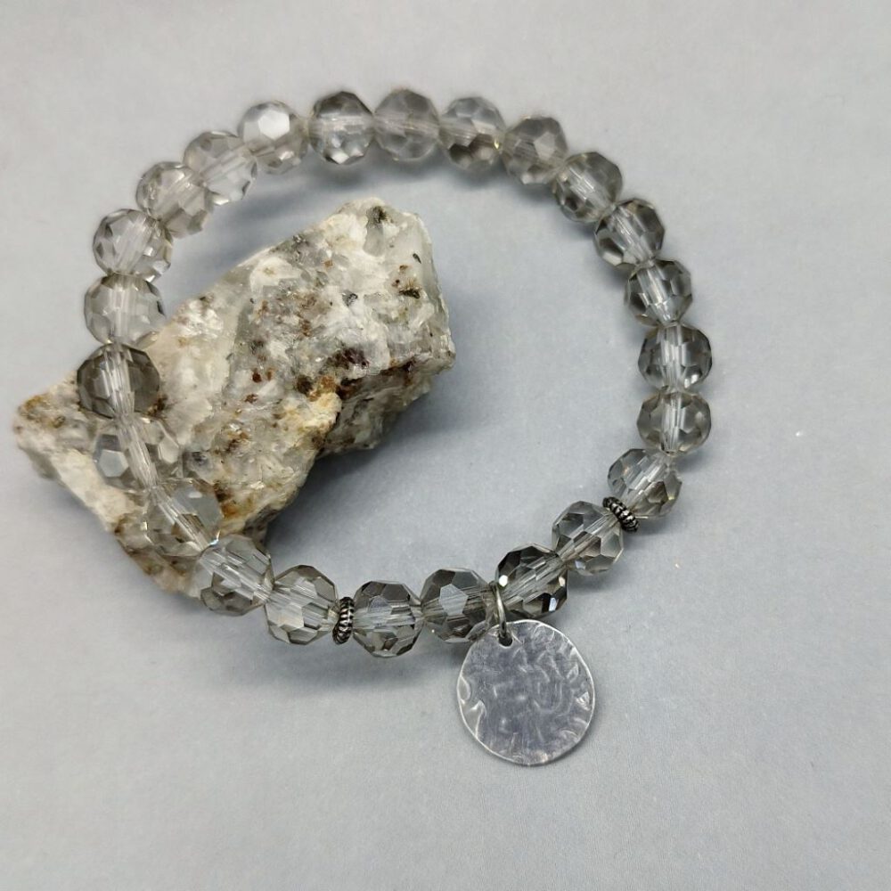 Kristallarmband silber mit Anhänger