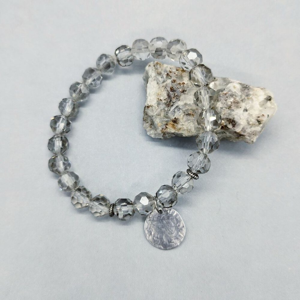 Kristallarmband silber mit Anhänger