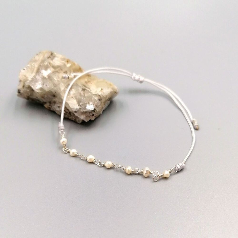 935 Silber Süsswasserperlen Armband