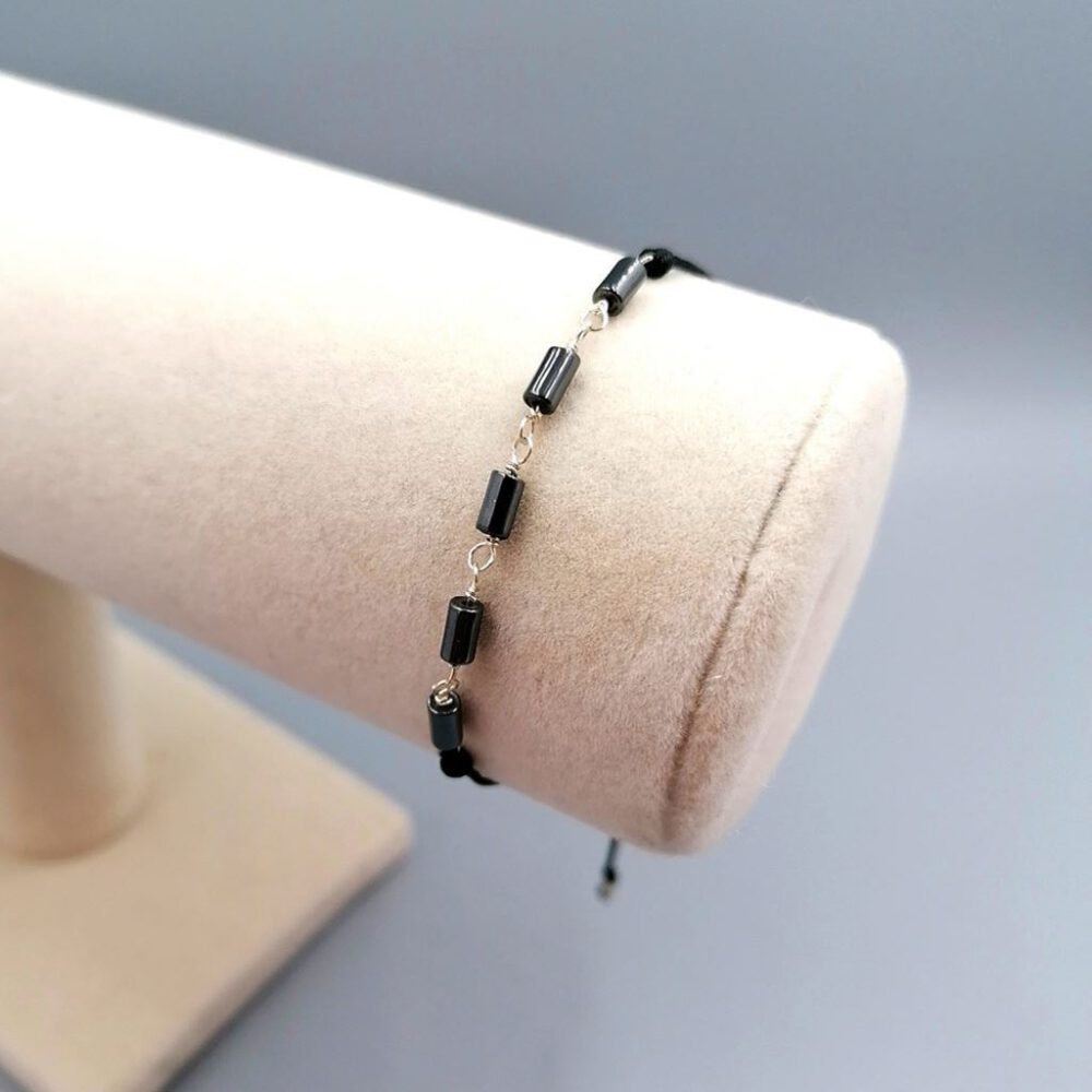 Hämatit-Armband mit 935 Silber