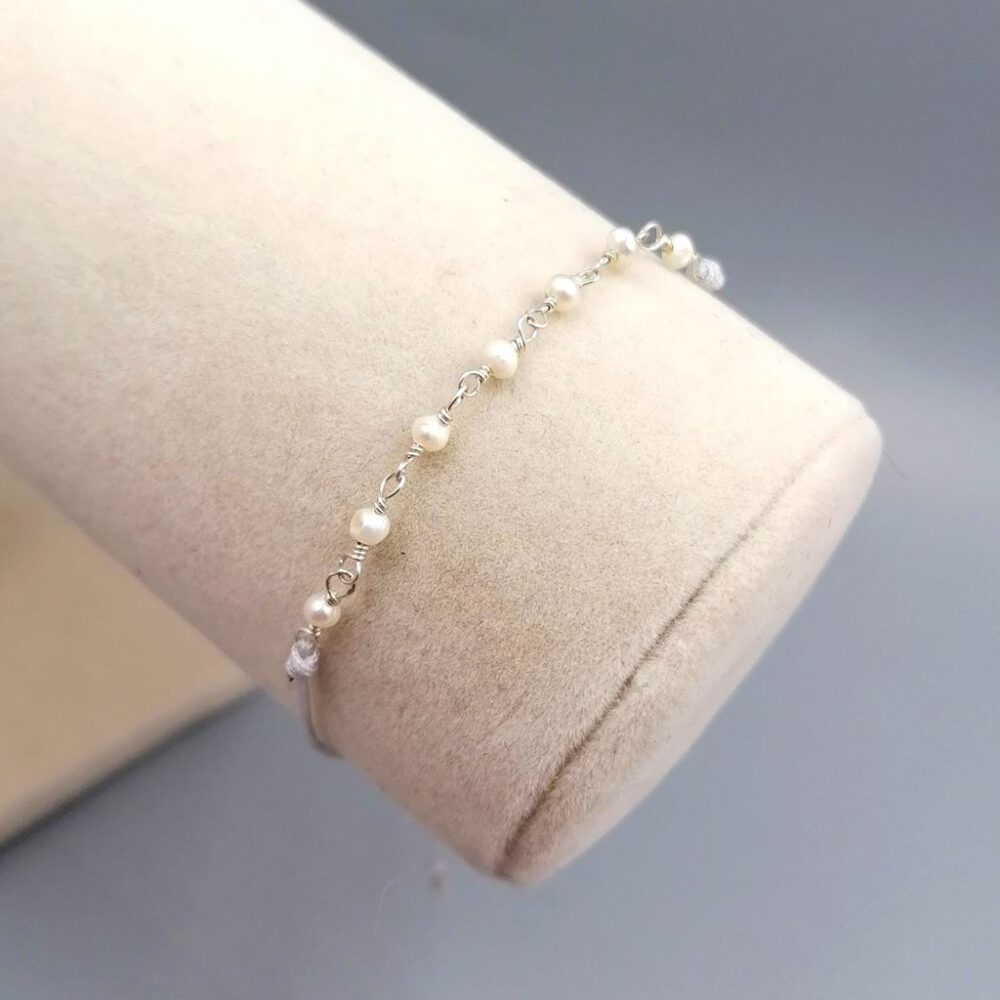 935 Silber Süsswasserperlen Armband