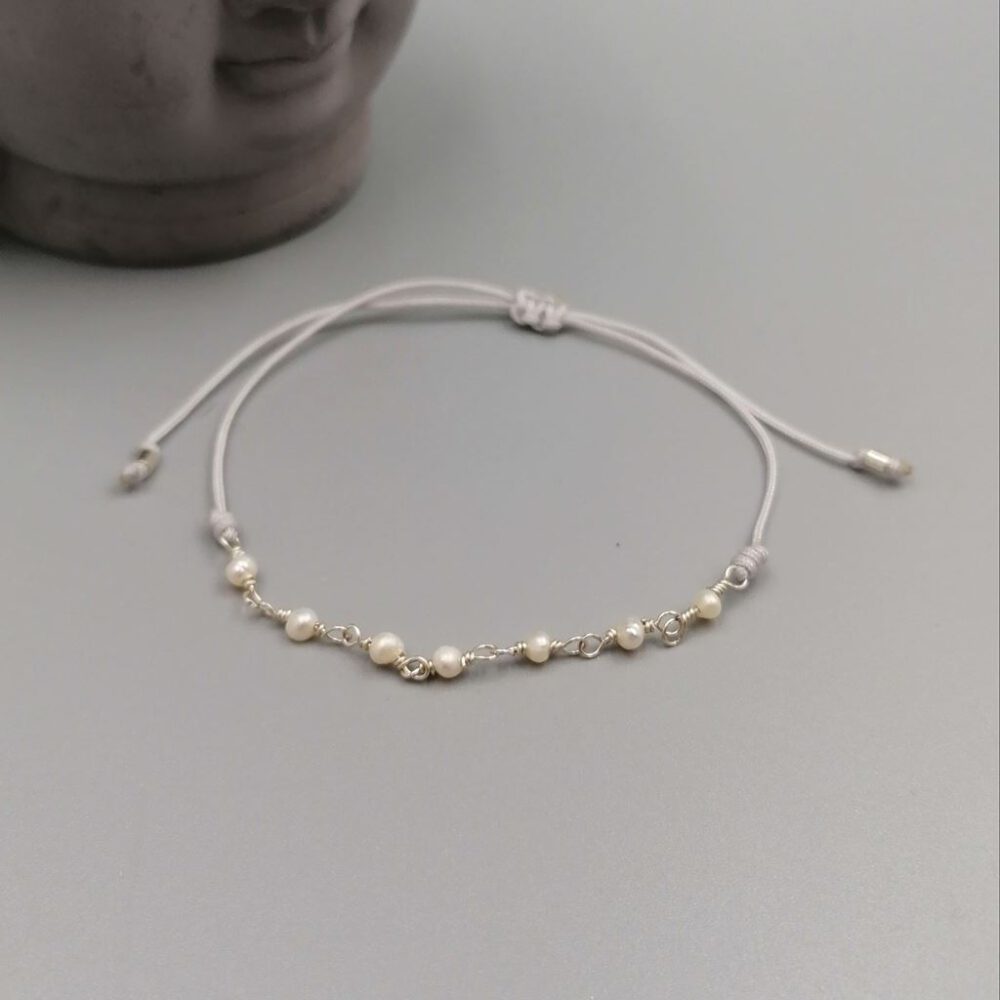 935 Silber Süsswasserperlen Armband