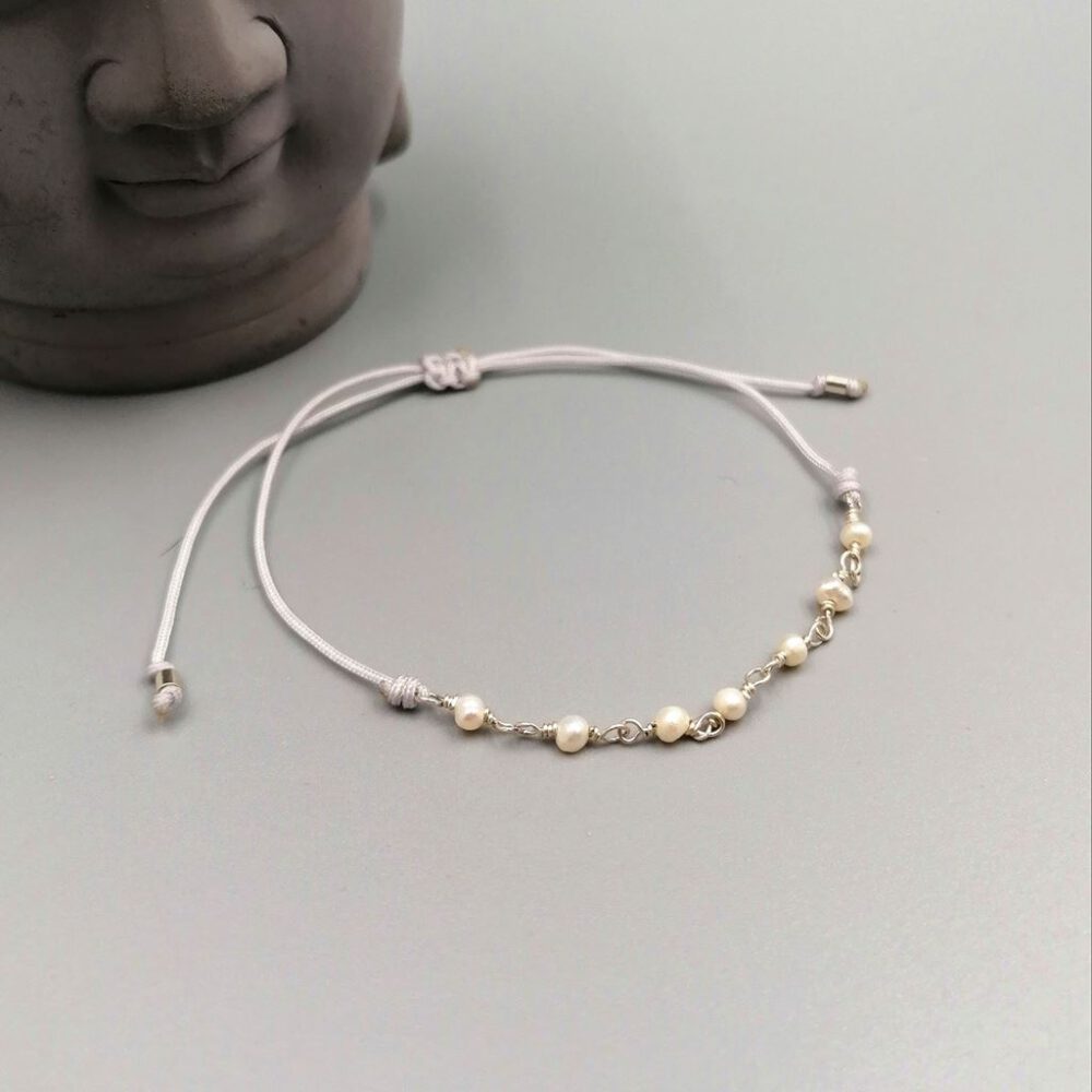 935 Silber Süsswasserperlen Armband