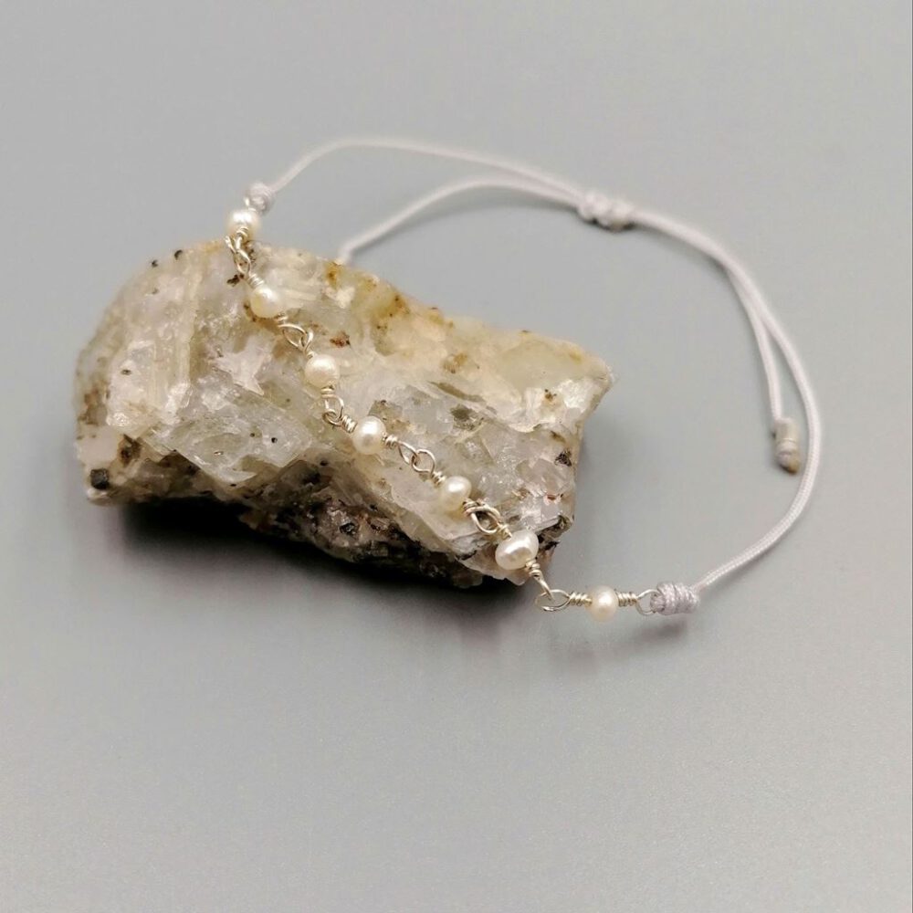 935 Silber Süsswasserperlen Armband