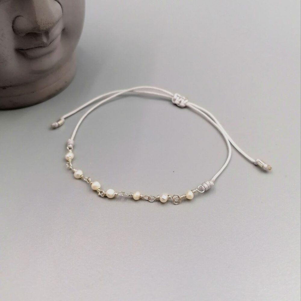 935 Silber Süsswasserperlen Armband
