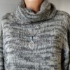 Kette mit blauem Achat & Blattanhänger