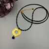 Lange Perlen Kette Onyx & Gold