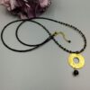 Lange Perlen Kette Onyx & Gold