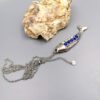 Kette Fisch-Anhänger Strass kobaltblau