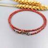 Kette aus Rocailles in Kupfer & Orange