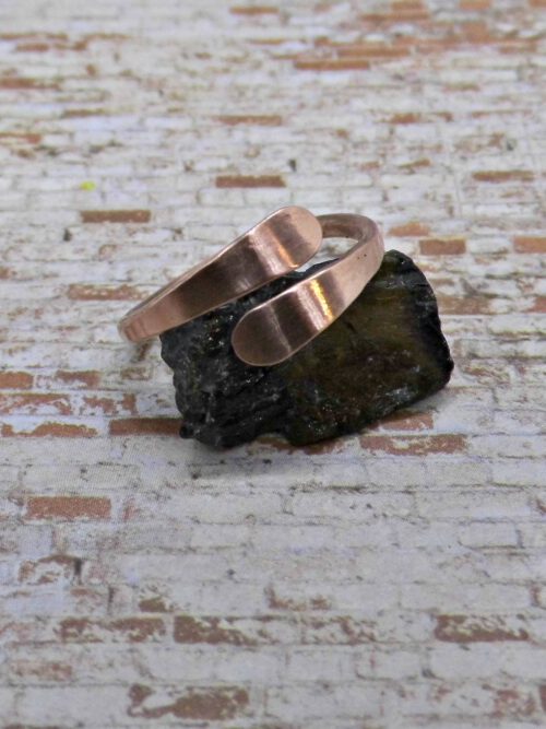 Polierter offener Ring aus Kupfer Offener Kupferring handgeschmiedet