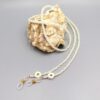 Brillenkette Blümchen gelb-weiß gold