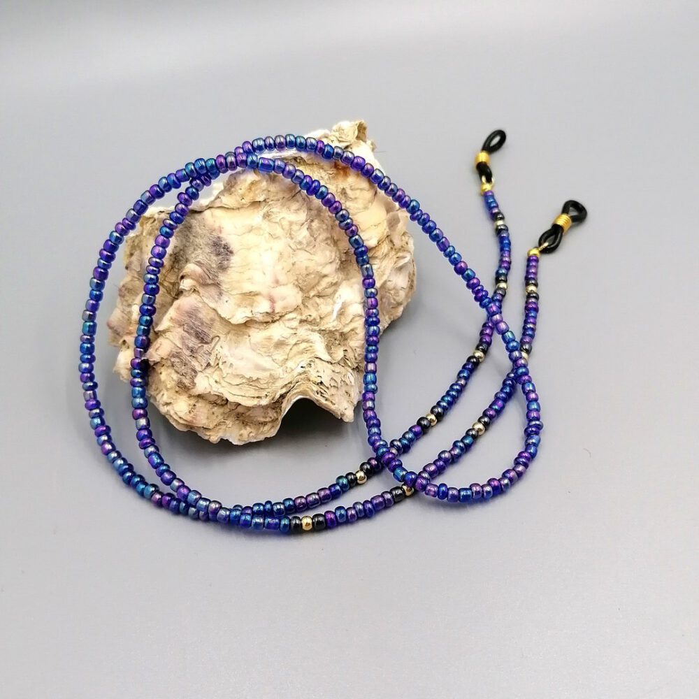Brillenkette Rainbow mit Goldakzenten