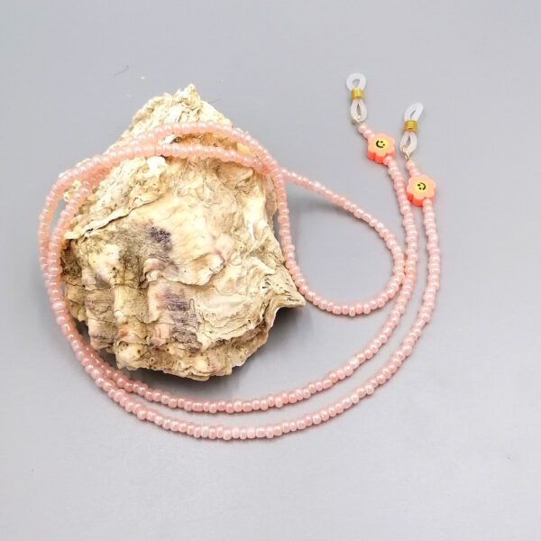 Brillenkette Blütenfreude in Apricot