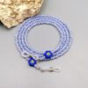 Brillenkette hellblau mit Blümchen