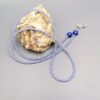 Brillenkette hellblau mit Blümchen