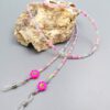 Brillenkette pastell mit pinken Blümchen