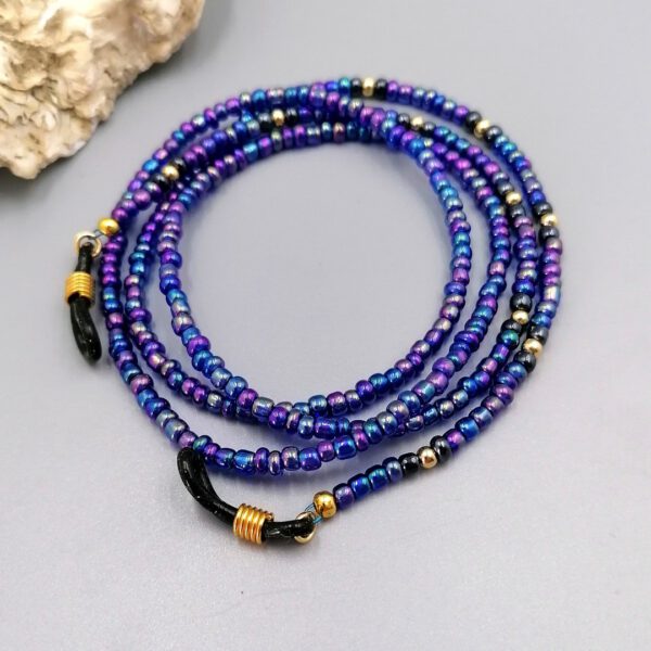 Brillenkette „Rainbow“ mit Goldakzenten