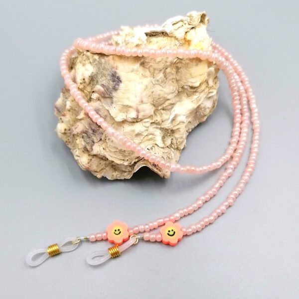 Brillenkette Blütenfreude in Apricot