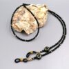 Handgefertigte Brillenkette Schwarz-Gold