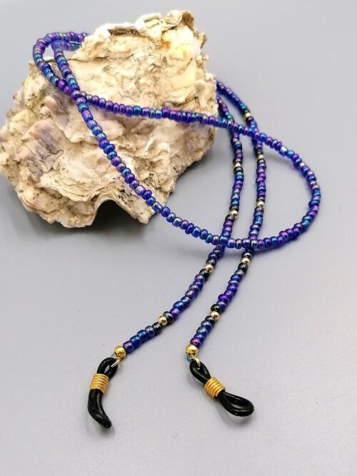Brillenkette Rainbow mit Goldakzenten
