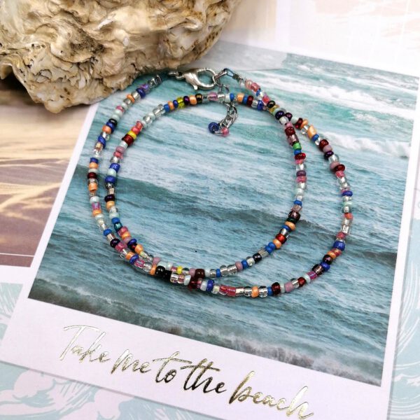 Buntes Wickelarmband aus Rocailles