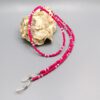 Brillenkette himbeer-rot - weiß