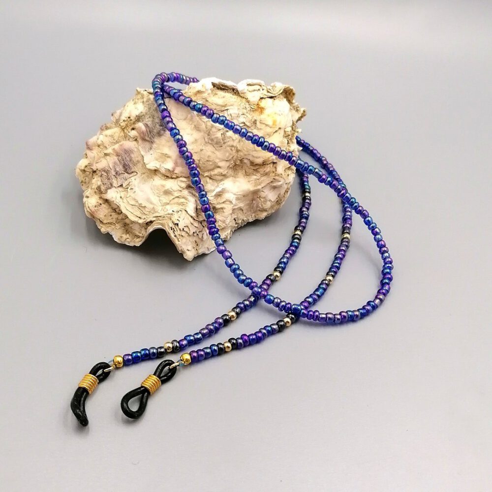 Brillenkette Rainbow mit Goldakzenten