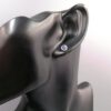 Silber Ohrstecker mit blauen Saphiren