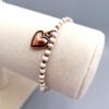 Armband Herz weiß kupfer