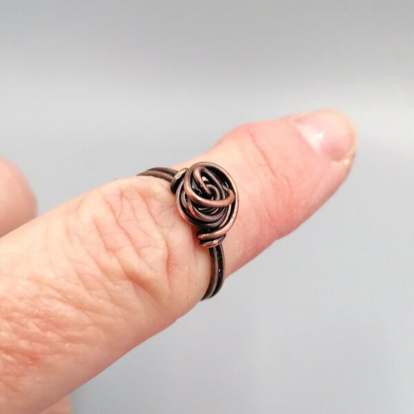 Boho Kupferring Wirbel