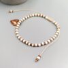 Armband Herz weiß kupfer