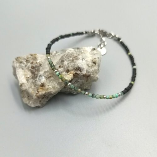 Armband Afrikanischer Türkis & Edelstahl