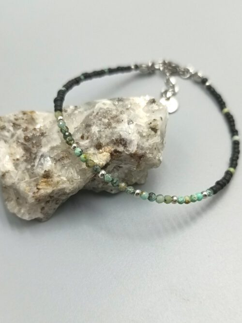 Armband Afrikanischer Türkis & Edelstahl