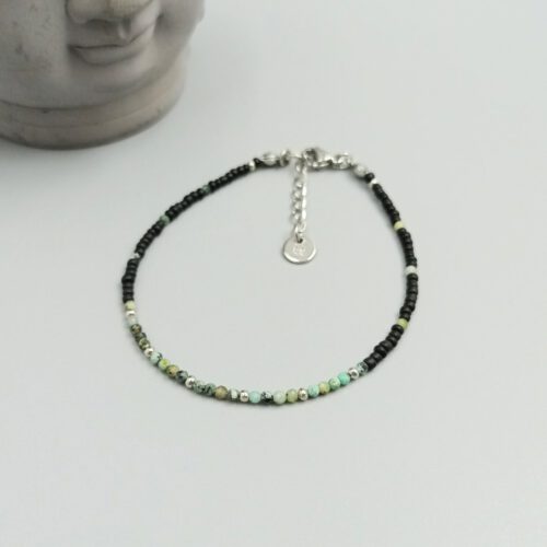 Armband Afrikanischer Türkis & Edelstahl