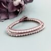 Wickelarmband pink mit Glaskristallen