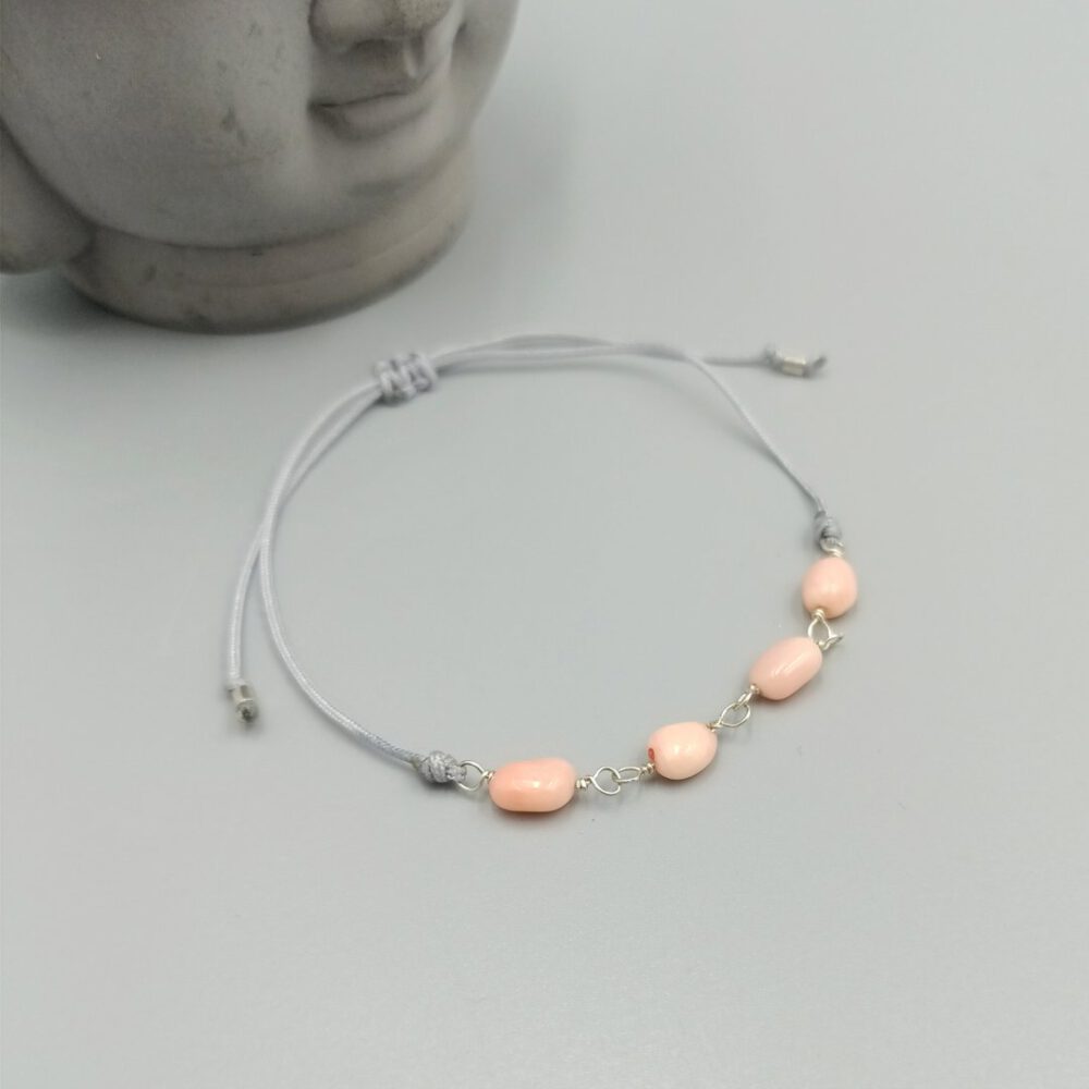 Armband mit Bambuskoralle & Silber